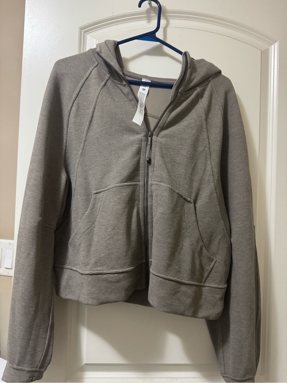 lululemon athletica Taupe Hooded Zip Jacket
